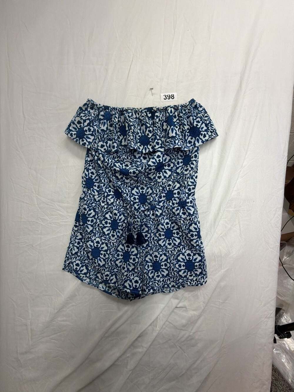 Vineyard Vines Bahamas Otomi Print Off-The-Shoulder Romper Size XS